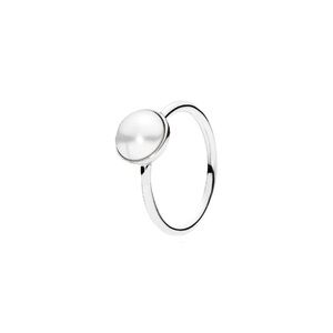 Pandora Luminous Droplet, White Crystal Pearl Sterling silver Size 6